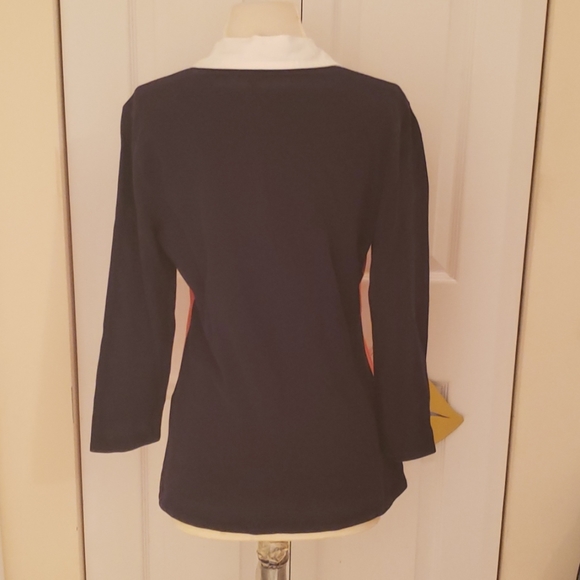 Tommy Hilfiger 3/4 Sleeve Rugby Colorblock Polo Shirt - Picture 3 of 8